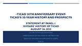-TICAD 30th Anniversary Event- TICAD's 30-year history and prospects. Statement at Panel-1 on 26 August 2023