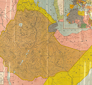 Latest Map of Ethiopia and neighboring Italian, French, and British Colonies 1935